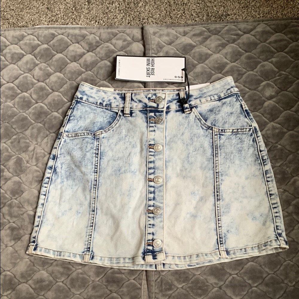 Almost Famous Blue A-Line Mini Skirt Casual